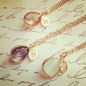 Personalized necklaces from Etsy 