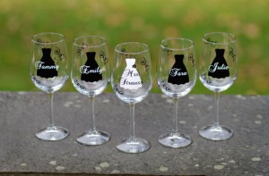 Wine glasses from Etsy