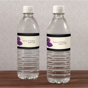 water bottle label