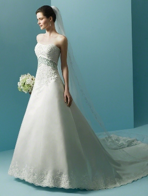 Wedding Dress - Alfred Angelo Collection - 1708 Satin, Re-Embroidered Lace | AlfredAngelo Bridal Gown