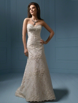 Wedding Dress - Alfred Angelo Collection - 801 Lace, Re-Embroidered Lace | AlfredAngelo Bridal Gown