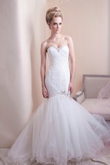 Bridal Dress: Alfred Sung SPRING 2013 BRIDAL - 6907 - Lace/Tulle 