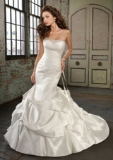 Bridal Dress: Angelina Faccenda: 1215 - SILK SHANTUNG WITH BEADING   
