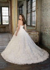 Bridal Dress: Angelina Faccenda: 1216 - ORGANZA REMOVABLE FLOWER   