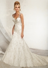 Bridal Dress: Angelina Faccenda SPRING 2013 Collection: 1259 - Alencon Lace 