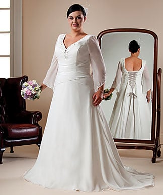 plus-size wedding gown