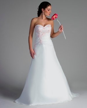 Wedding Dress - Bridalane - 206 - Shown in Ivory/Pink organza | Bridalane Bridal Gown