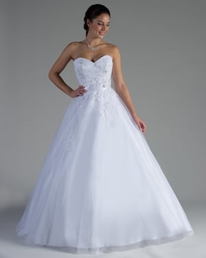 Wedding Dress - Bridalane - 209 - Shown in White tulle and lace | Bridalane Bridal Gown