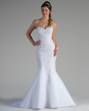 Wedding Dress - Bridalane - GP1072 - Shown in White beaded organza | Bridalane Bridal Gown