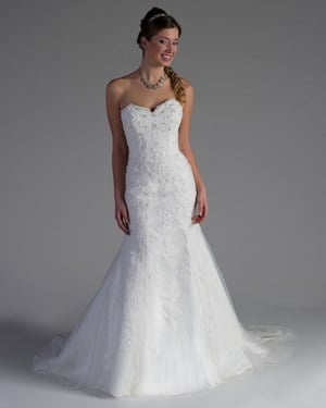 Wedding Dress - Bridalane - GP1074 - Shown in Ivory lace and sparkle tulle | Bridalane Bridal Gown