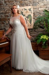 Bridal Dress: CALLISTA SPRING 2013 BRIDAL Collection: 4188 - Shimmer Tulle - For Brides With Curves 