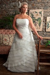 Bridal Dress: CALLISTA SPRING 2013 BRIDAL Collection: 4196 - Lace/Shimmer Tulle - For Brides With Curves 