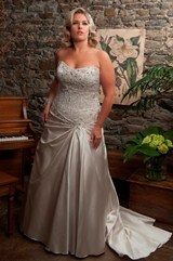 Bridal Dress: CALLISTA SPRING 2013 BRIDAL Collection: 4204 - Satin - For Brides With Curves 