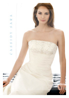 Bridal Dress: Cassidy Sarah - Style C670  Fabric: TaffetaColour: Ivory/Silver, White/Silver 
