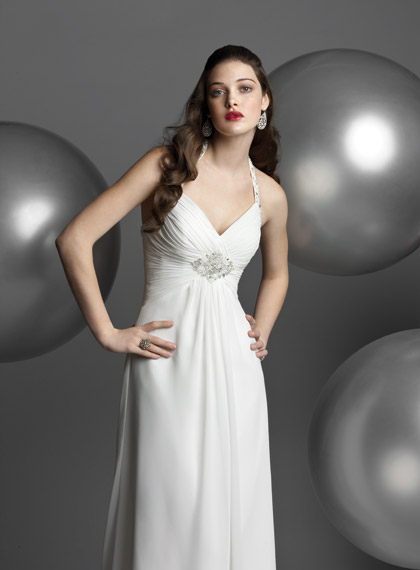 Bridal Dress: Cassidy Sarah - Style D104  Fabric: CHIFFON  Sizes:  4-30SHAWL INCLUDED 