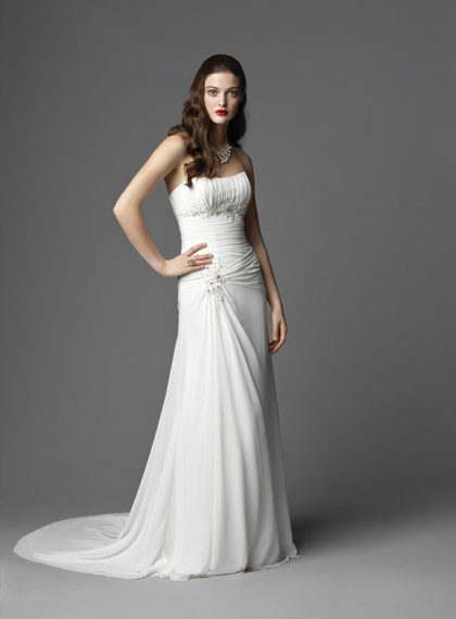 Bridal Dress: Cassidy Sarah - Style D105  Fabric: CHIFFON  Sizes:  4-30SHAWL INCLUDED 