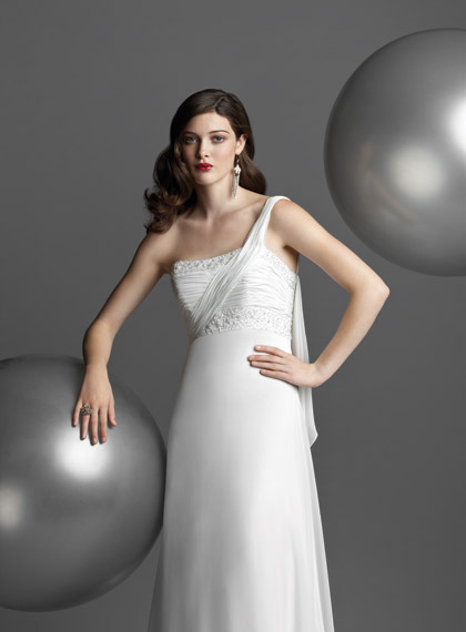 Bridal Dress: Cassidy Sarah - Style D110  Fabric: CHIFFON  Sizes:  4-30SHAWL INCLUDED 