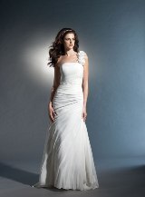 Bridal Dress: Cassidy Sarah - Style D252  Fabric: CHIFFON WITH REMOVABLE ONE-SHOULDER STRAP Colour: IVORY, WHITE Sizes: 4-20  