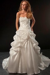 Bridal Dress: JAI Style 9165 - Pick Up Organza (Satin) 
