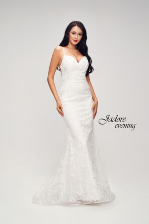 Wedding Dress - Jadore Collection - Deep-V Lace Tie Back Dress J17026 | Jadore Bridal Gown