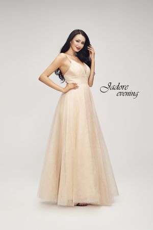  Dress - Jadore Collection - V-Neck Tulle Ball Gown J17033 | Jadore Evening Gown