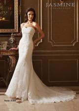 Bridal Dress: COLLECTION BRIDAL - F204  Catalogue Color:  IVORY (IV)  Silhouette:  Sweetheart neckline with pleated bodice. Lace overlay skirt with scallop trim at hem.  Fabric-top layer:  ORGANZA and ITALIAN SATIN  Accessory:  N/A  Skirt Length:  Tiffany Train  Size Range:   4-28  