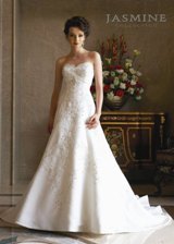 Bridal Dress: COLLECTION BRIDAL - F267  Catalogue Color :		IVORY (IV)	Fabric-top layer :		ITALIAN SATIN	Accessory :		N/A	Skirt Length :		Tiffany Train	Size Range : 		4-28 