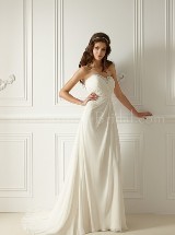 Bridal Dress: COLLECTION BRIDAL FALL 2011 - F477  Catalogue Color:  	IVORY (IV)Fabric-top: 	CHIFFONSkirt Length: 	Court trainSize Range: 	4-28 