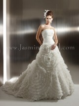 Bridal Dress: COLLECTION COUTURE FALL 2011 - T489  Catalogue Color:  	IVORY (IV)Fabric-top: 	TULLESkirt Length: 	Tiffany trainSize Range: 	4-28 