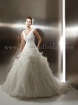 Bridal Dress: COLLECTION COUTURE FALL 2011 - T492  Catalogue Color:  	IVORY (IV)Fabric-top: 	MATTE SATIN and TULLESkirt Length: 	Tiffany trainSize Range: 	4-28 