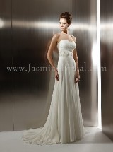 Bridal Dress: COLLECTION COUTURE FALL 2011 - T498  Catalogue Color:  	IVORY (IV)Fabric-top: 	SILK GEORGETTE, CHIFFON and LUX ORGANZAAccessory: 	Flower waistbandSkirt Length: 	Court trainSize Range: 	4-28 