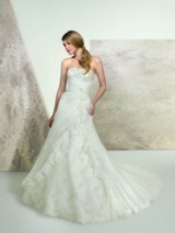 Bridal Dress: MGNY SPRING 2011 - 36033  ORGANZA AND BEADED LACEH2H LENGTH AVAILABLE: 55