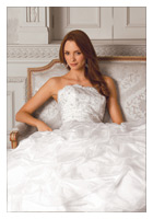 Bridal Dress: Madison - Style 3251  Fabric: Crystal organza Colour: Ivory and white Sizes:  4-30  