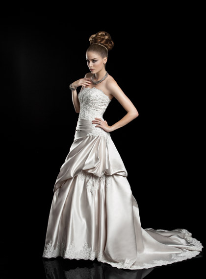 Bridal Dress: Madison - Style 3930  Fabric: Satin and lace  Sizes:  4-30SHAWL INCLUDED 