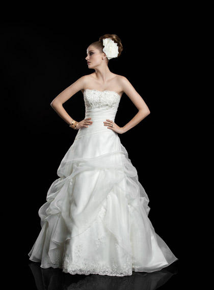 Bridal Dress: Madison - Style 3932  Fabric: Organza  Sizes:  4-30SHAWL INCLUDED 