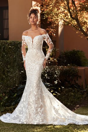Wedding Dress - Sophia Tolli Bridal Collection - Y3114 - Long Sleeve Wedding Dress With Graphic Lace | SophiaTolliByMonCheri Bridal Gown
