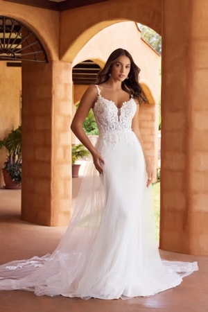 Wedding Dress - Sophia Tolli Bridal Collection - Y3121 - Modern Bridal Gown With Dreamy Detachable Tulle Overskirt | SophiaTolliByMonCheri Bridal Gown
