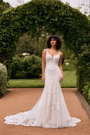 Wedding Dress - Sophia Tolli Bridal Collection - Y3130 - Detailed Lace Bridal Gown With Unique Train | SophiaTolliByMonCheri Bridal Gown