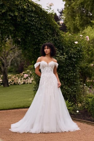 Wedding Dress - Sophia Tolli Bridal Collection - Y3135 - Ethereal Wedding Dress With Beaded Semi-Sheer Bodice | SophiaTolliByMonCheri Bridal Gown