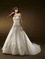 Bridal Dress: Bridals: 2166 Plush Organza with Embroid