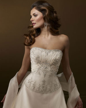 Bridals: 2167 Satin Organza with Embroid