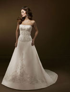 Bridal Dress: Bridals: 2167 Satin Organza with Embroid
