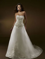 Bridal Dress: Bridals: 2169 Duchess Satin with Crystal