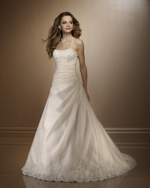 Bridal Dress: Bridals: 2182 Plush Organza with Beaded