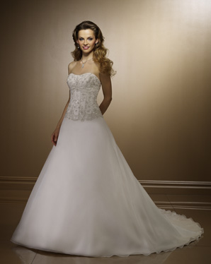 Bridal Dress: Bridals: 2191 Plush Organza with Beaded