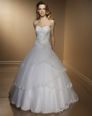 Bridal Dress: Bridals: 2193 Tulle with Beaded Lace