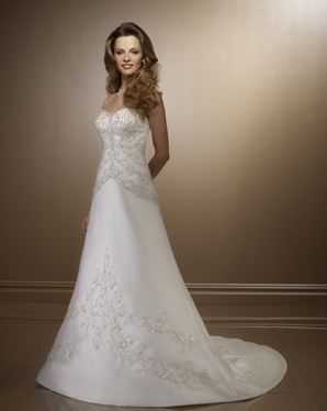 Bridal Dress: Bridals: 2195 Plush Organza with Embroid
