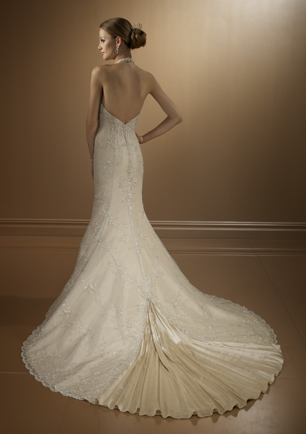 Bridals: 2196 Embroidered English Net ov