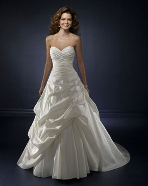 Bridal Dress: Blu: 4163 Luxe Taffeta
