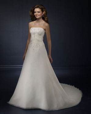 Bridal Dress: Blu: 4166 Delicate Chiffon